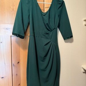 Chic Long Sleeve Green Dress